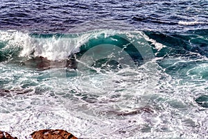 Sea with Waves. Waves in stormy ocean. Stormy ocean waves.