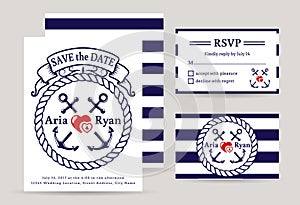 Sea wedding invitations.