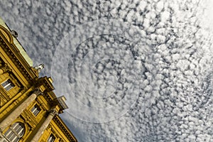 Sea of the white cirrostratus clouds