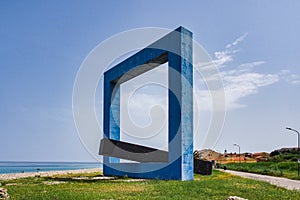 Sea window monument in Torremuzza Sicily, Italy photo