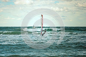 Sea Windsurfing Sport sailing water active leisure Windsurfer training