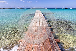 Sea wooden pier