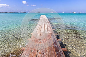 Sea wooden pier