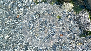 Seabed with colorful stones transparent sea wave Mediterranean landscapes