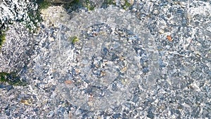 Seabed with colorful stones transparent sea wave Mediterranean landscapes