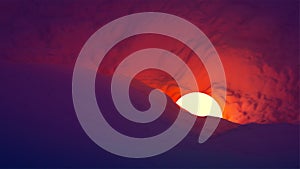 Seabed Landscape with Seamounts. Vector illustration for design.