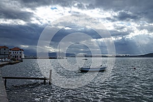 Seaboard on Kastela, Adriatic sea, near Split, Croatia