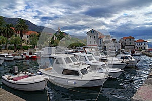 Seaboard on Kastela, Adriatic sea, near Split, Croatia photo