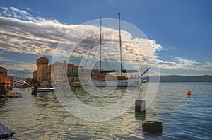 Seaboard on Kastela, Adriatic sea, near Split, Croatia - Kastel Gomilica photo