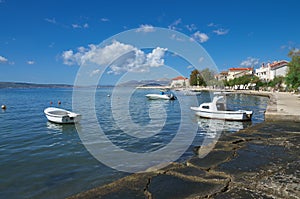 Seaboard on Kastela, Adriatic sea, near Split, Croatia photo
