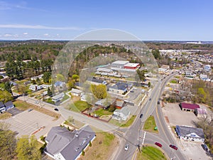 Seabrook historic center aerial view, NH, USA