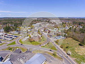 Seabrook historic center aerial view, NH, USA