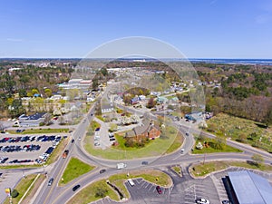 Seabrook historic center aerial view, NH, USA