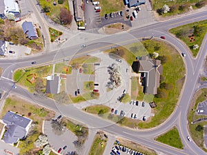 Seabrook historic center aerial view, NH, USA