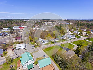 Seabrook historic center aerial view, NH, USA