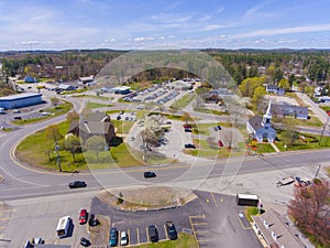 Seabrook historic center aerial view, NH, USA