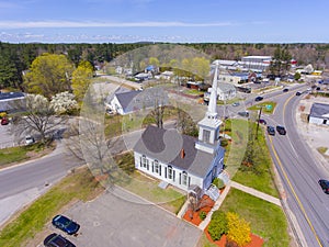 Seabrook historic center aerial view, NH, USA