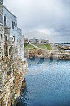 Seacliff waterfront of Polignano Italy