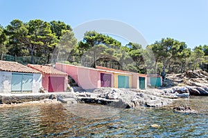 Seacoast of Cap Benat near Le Lavandou and Bormes-les-Mimosas in French Riviera