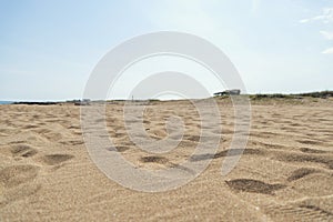 Seacoast of Creta Rossa beach and its bay in Ostuni Salento Italy