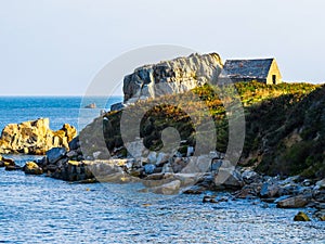 Seacoast on the Guernsey island