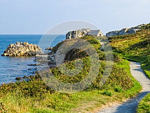 Seacoast on the Guernsey island