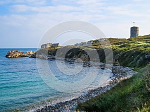 Seacoast on the Guernsey island