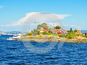 Small island in the Oslo Fjord, Norway photo