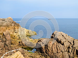 Seacoast and view of the gulf