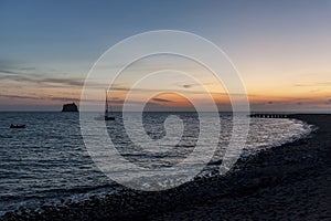 Seacoast view on Stromboli island