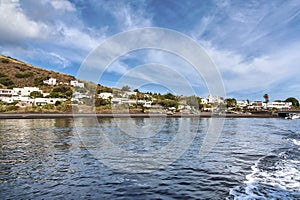 Seacoast view on Stromboli island