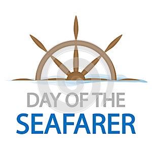 Seafarer Day ships steering wheel