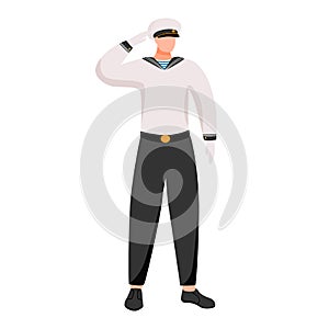 Seafarer flat vector illustration