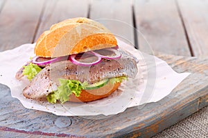 Seafood burger