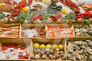 Seafood display photo