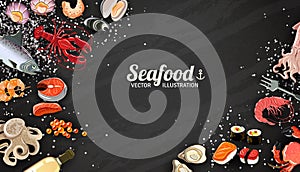 Seafood And Fish Background