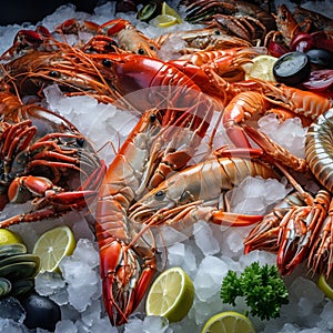 Seafood on Ice at the Fish Market