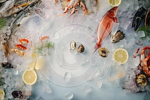 Seafood on ice Generative AI