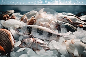 Seafood on ice Generative AI