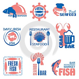 Seafood label photo