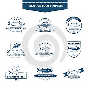 Seafood logos template