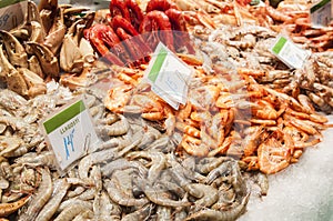 Seafood market in Barcelona