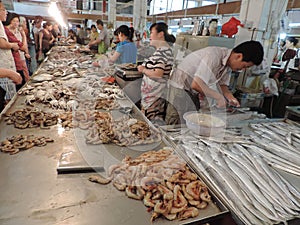 Seafood on the market of china shanghai