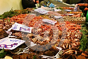 Seafood in market photo