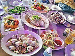 Seafood menu