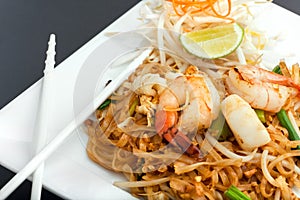 Seafood Pad Thai Fried Rice Noodles