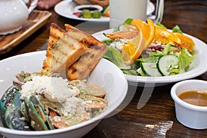 Seafood Pasta and Mixed Salad