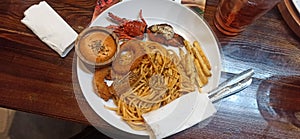 Seafood pasta set meal