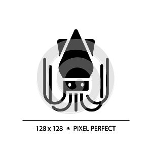 Seafood pixel perfect black glyph icon