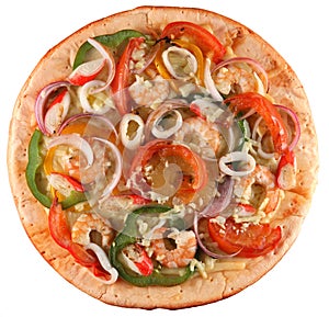 Seafood pizza